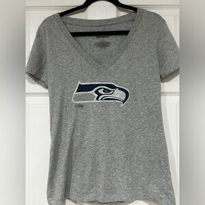 Fanatics Seahawks Gray V-Neck Top